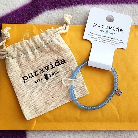 🎉HPx2🎉 Pura Vida Celestine Intention Stretch Bracelet - Picture 2 of 4